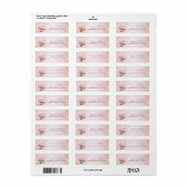 Eenvoudig roze Bleke Dogwood Heart Leaf Tree Etiket (Full Sheet)