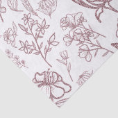 Eenvoudig roze bloemig op wit | tissuepapier (Detail)