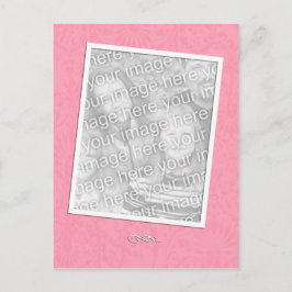 Eenvoudig roze briefkaart