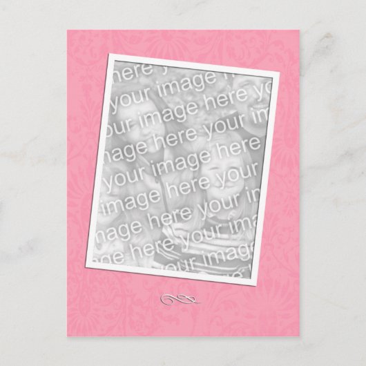 Eenvoudig roze briefkaart (Voorkant)