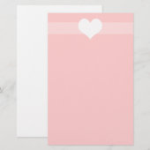 Eenvoudig roze Briefpapier (Voorkant / Achterkant)