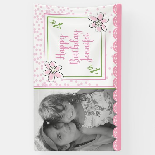 Eenvoudig roze bruine bruidsschatter op maat spandoek (Verticaal)