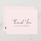 Eenvoudig, roze budget Business - Hartelijk dank (Voorkant / Achterkant)
