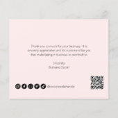 Eenvoudig, roze budget Business - Hartelijk dank (Achterkant)
