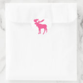 Eenvoudig roze eland symbool hart sticker (Tas)