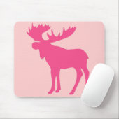 Eenvoudig roze eland symbool muismat (Met muis)