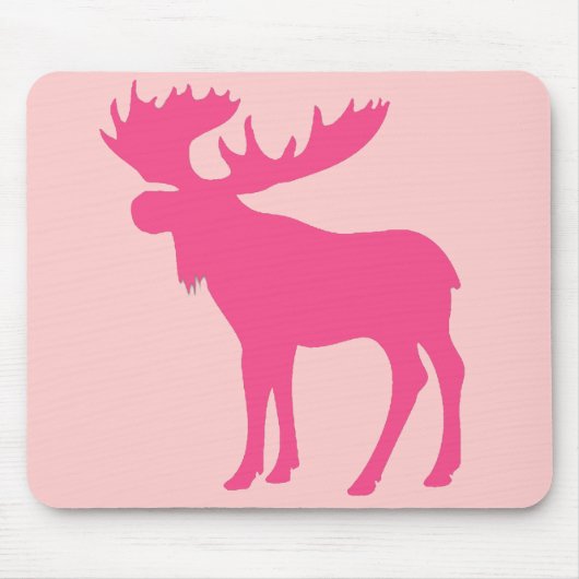 Eenvoudig roze eland symbool muismat (Voorkant)