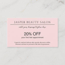 Eenvoudig roze, elegante professionele QR-code mod Kortingskaartje