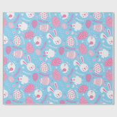 Eenvoudig roze en blauw paaspatroon papier (Vlak)