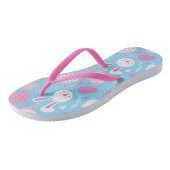 Eenvoudig roze en blauw paaspatroon | Teenslippers (Schuin)