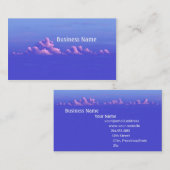 Eenvoudig roze en blauw Visitekaartje voor het sch (Voorkant / Achterkant)