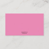 Eenvoudig Roze en Geel Kind Gezichtsschilderij Visitekaartje (Achterkant)