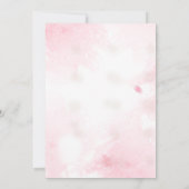 Eenvoudig roze en gouden eenhoorn Baby shower Kaart (Achterkant)