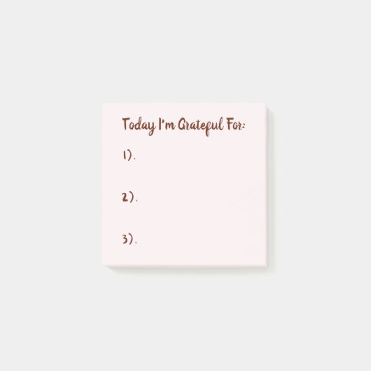 Eenvoudig roze en gratitude van Burgundy Post-it® Notes (Voorkant)