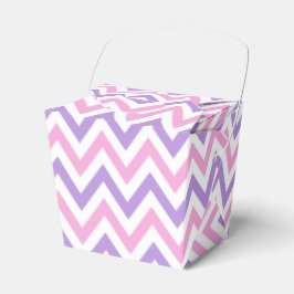 Eenvoudig roze en Paarse geometrische lijnpatronen Bedankdoosjes