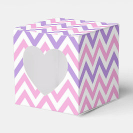 Eenvoudig roze en Paarse geometrische lijnpatronen Bedankdoosjes