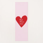 Eenvoudig roze en rood hart beste moeder ooit Moed Yogamat (Voorkant)