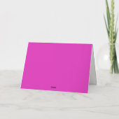 Eenvoudig roze en wit bedankkaart (Achterkant)