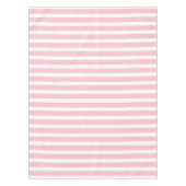 Eenvoudig roze en witte strepen patroon tafelkleed (Voorkant)