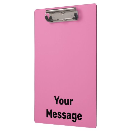 Eenvoudig Roze en Zwart Uw Bericht Tekst Sjabloon Klembord (Links)