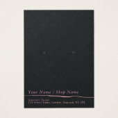 Eenvoudig roze en zwarte oorenkaart visitekaartje (Voorkant)