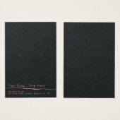 Eenvoudig roze en zwarte oorenkaart visitekaartje (Voorkant /achterkant)