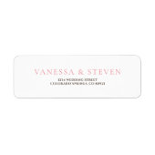 Eenvoudig roze etiket (Voorkant)