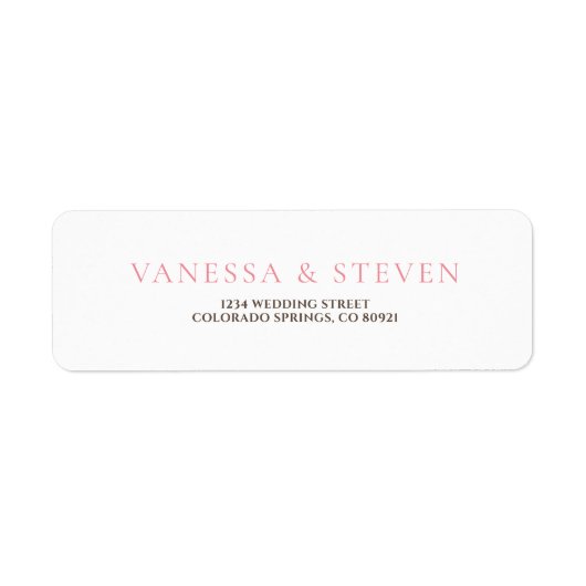 Eenvoudig roze etiket (Voorkant)