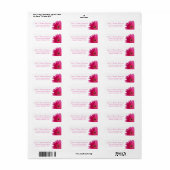 Eenvoudig Roze Gerbera Daisy Bruiloft Retouradres Etiket (Full Sheet)