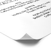 Eenvoudig Roze Gouden Calligraphy Drankkaart Bord Poster (Hoek)