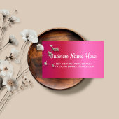 Eenvoudig roze gradiënt vrouwelijk visitekaartje