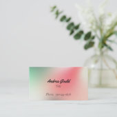Eenvoudig roze groen verloop Visitekaartje (Staand voorkant)