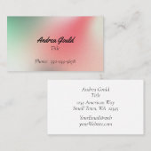 Eenvoudig roze groen verloop Visitekaartje (Voorkant / Achterkant)