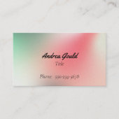 Eenvoudig roze groen verloop Visitekaartje (Voorkant)