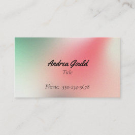 Eenvoudig roze groen verloop Visitekaartje