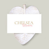 Eenvoudig roze handgeschreven lettertype visitekaartje