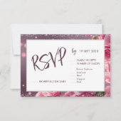 Eenvoudig Roze Handgeschreven Script Bruiloft RSVP Kaartje (Voorkant)