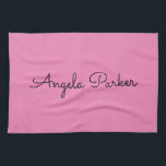 Eenvoudig roze handschrift, modern theedoek<br><div class="desc">Deze sjabloon kan worden aangepast aan alle professionele beroepen.</div>