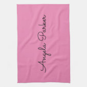 Eenvoudig roze handschrift, modern theedoek (Verticaal)