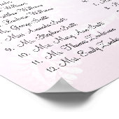 Eenvoudig roze hapje met bomen poster (Hoek)