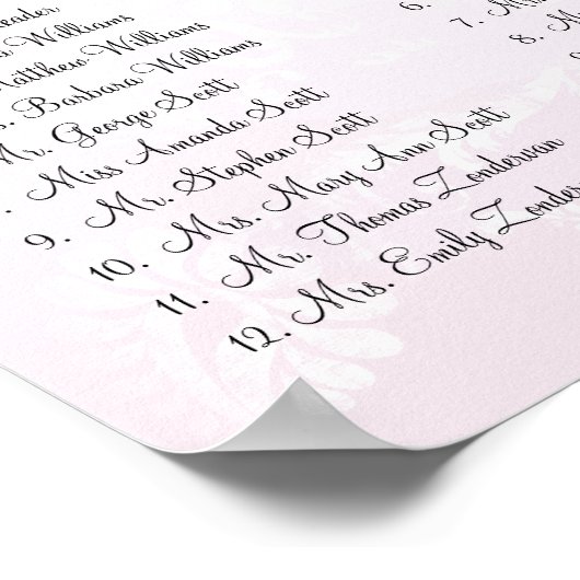 Eenvoudig roze hapje met bomen poster (Hoek)