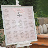 Eenvoudig roze hapje met bomen poster