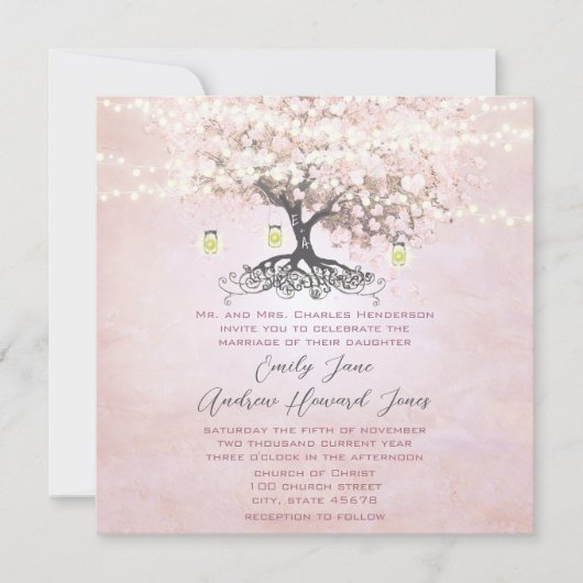 Eenvoudig roze hardeboom bosgrond kaart (Voorkant)