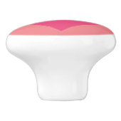 Eenvoudig Roze Hart op Roze Achtergrond Keramische Keramische Knop (Zijkant)