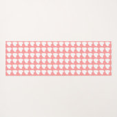 Eenvoudig roze hartritmees yogamat (Achterkant (horizontaal))