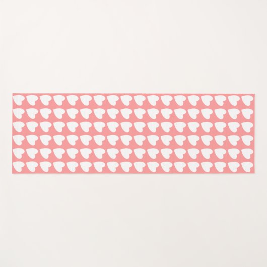 Eenvoudig roze hartritmees yogamat (Voorkant (horizontaal))