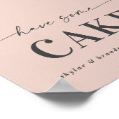 Eenvoudig roze heeft een of ander tintteken poster (Hoek)