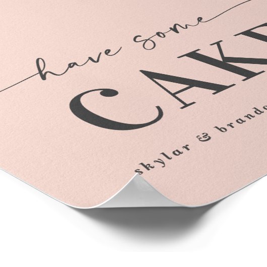 Eenvoudig roze heeft een of ander tintteken poster (Hoek)