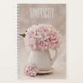 Eenvoudig Roze hydrangeas in een Pitcher Planner (Voorkant)