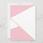 Eenvoudig Roze Kleurenblok Driehoeken Afstuderen Aankondiging (Achterkant)